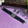 Green Color American Diamond Choker Necklaces Set (CZN555GRN)