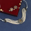 Peach Color American Diamond Choker Necklace Set (CZN555PCH)