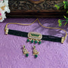 Green Color American Diamond Choker Necklaces Set (CZN557GRN)
