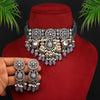Grey Color American Diamond Choker Necklace Set (CZN587GRY)