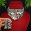 Rama Green & Pink Color American Diamond Choker Necklace Set (CZN587RGRNPNK)