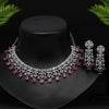 Rani Color Premium American Diamond Necklace Set (CZN593RNI)