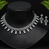 Silver Color Premium American Diamond Necklace Set (CZN610SLV)