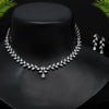 Silver Color Premium American Diamond Necklace Set (CZN611SLV)
