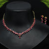 Rani Color Premium American Diamond Necklace Set (CZN612RNI)