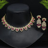 Rani Color Premium American Diamond Necklace Set (CZN613RNI)