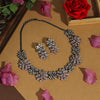 White Color Meena Work Premium American Diamond Necklace Set (CZN616WHT)