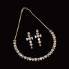 White Color American Diamond Necklace Set (CZN737WHT-PR)