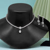 Silver Color American Diamond Necklace Set (CZN798SLV )