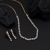 White Color American Diamond Necklace Set (CZN800WHT )