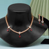 Rani Color American Diamond Necklace Set (CZN817RNI )