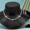 Rani Color American Diamond Necklace Set (CZN818RNI )