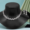 Silver Color American Diamond Necklace Set (CZN819SLV )