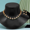 Green Color American Diamond Necklace Set (CZN820GRN )