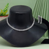 Silver Color American Diamond Necklace Set (CZN831SLV)