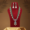 Pista Green Color American Diamond Necklace Set (CZN889PGRN)