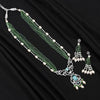 Pista Green Color American Diamond Necklace Set (CZN889PGRN)