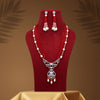 Red Color American Diamond Necklace Set (CZN889RED)
