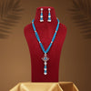 Firozi Color American Diamond Necklace Set (CZN895FRZ)