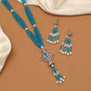 Firozi Color American Diamond Necklace Set (CZN895FRZ)
