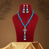 Firozi Color American Diamond Necklace Set (CZN896FRZ)