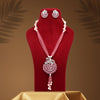 Pink Color American Diamond Necklace Set (CZN897PNK)