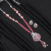 Pink Color American Diamond Necklace Set (CZN897PNK)