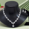 Silver Color American Diamond Necklace Set (CZN902SLV)