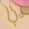 Yellow Color American Diamond Necklace Set (CZN902YLW)