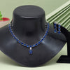Blue Color American Diamond Necklace Set (CZN904BLU)
