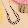 Black Color American Diamond Necklace Set (CZN905BLK)