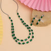 Green Color American Diamond Necklace Set (CZN905GRN)