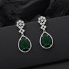 Green Color American Diamond Necklace Set (CZN907GRN)