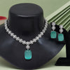 Rama Green Color American Diamond Necklace Set (CZN908RGRN)