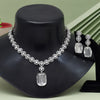 Silver Color American Diamond Necklace Set (CZN908SLV)