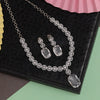Silver Color American Diamond Necklace Set (CZN908SLV)