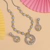 Yellow Color American Diamond Necklace Set (CZN909YLW)