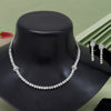 Silver Color American Diamond Necklace Set (CZN910SLV)