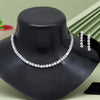 Silver Color American Diamond Necklace Set (CZN913SLV)