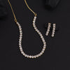 White Color American Diamond Necklace Set (CZN913WHT)