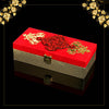 Red & Gold Color Designer Cash/Shagun Box (Red Velvet With Gold Acrylic Design) For Wedding, Engagement, Gift Money Box (ENV101REDGLD)
