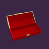 Red & Gold Color Designer Cash/Shagun Box (Red Velvet With Gold Acrylic Design) For Wedding, Engagement, Gift Money Box (ENV102REDGLD)