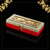Red & Gold Color Designer Cash/Shagun Box (Red Velvet With Gold Acrylic Design) For Wedding, Engagement, Gift Money Box (ENV103REDGLD)
