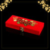 Red & Gold Color Designer Cash/Shagun Box (Red Velvet With Gold Acrylic Design) For Wedding, Engagement, Gift Money Box (ENV106REDGLD)