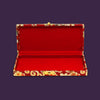 Multi Color Designer Cash/Shagun Box (Red Velvet With Gold Acrylic Design) For Wedding, Engagement, Gift Money Box (ENV109REDGLD)