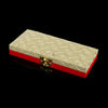 Red & Gold Color Art Silk Designer Cash/Shagun Box (Red Velvet With Gold Acrylic Design) For Wedding, Engagement, Gift Money Box (ENV111REDGLD)