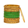 Parrot Green Color 3 Set Of Fashion Bangles Combo Size: (1 Set Of 2.4, 1 Set Of 2.6, 1 Set Of 2.8) (FB260CMB)