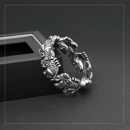 Silver Color Oxidised Bracelet (GSB163SLV)