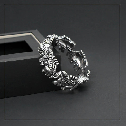 Silver Color Oxidised Bracelet (GSB163SLV)