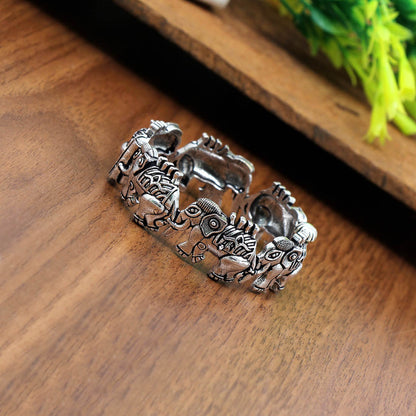 Silver Color Oxidised Bracelet (GSB163SLV)